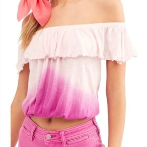 FREE PEOPLE Cora Lee Begonia Off The Shoulder Top